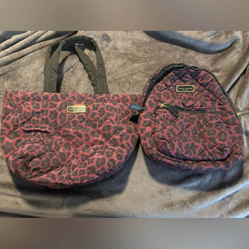 Marc jacobs set. Backpack and tote bag